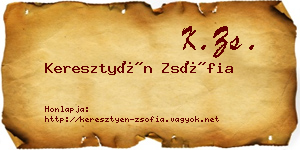 Keresztyén Zsófia névjegykártya